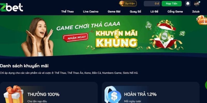 ZBET – Đăng nhập dễ dàng, nhận ngay ưu đãi 88k chào mừng