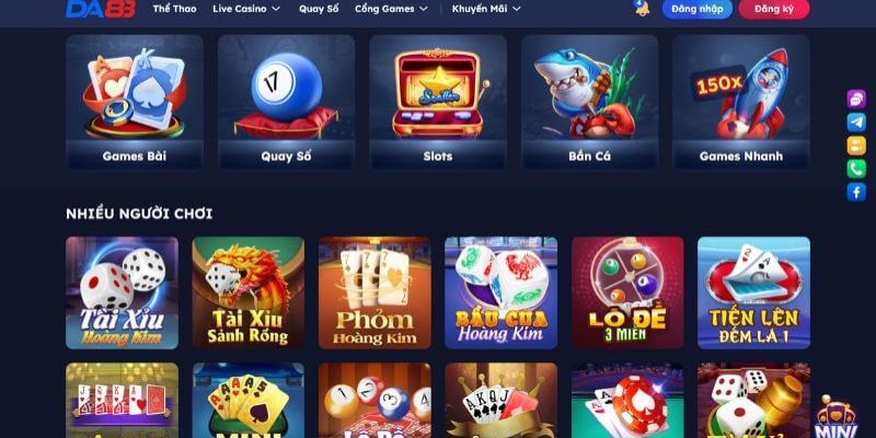 Khám phá kho trò chơi đa dạng và hấp dẫn tại nhà cái DA88 